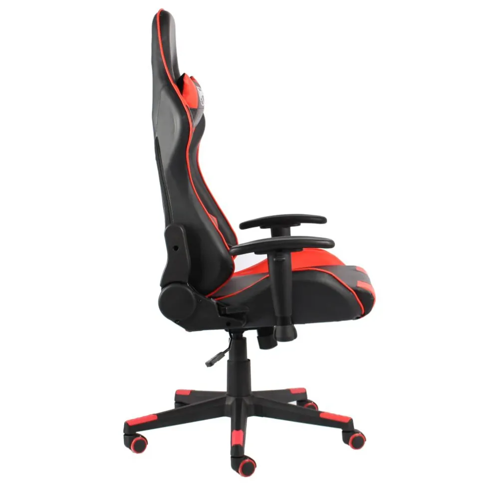 Sedia da Gaming Girevole Rossa PVC