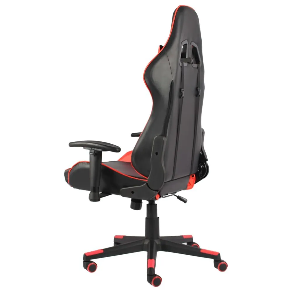 Sedia da Gaming Girevole Rossa PVC