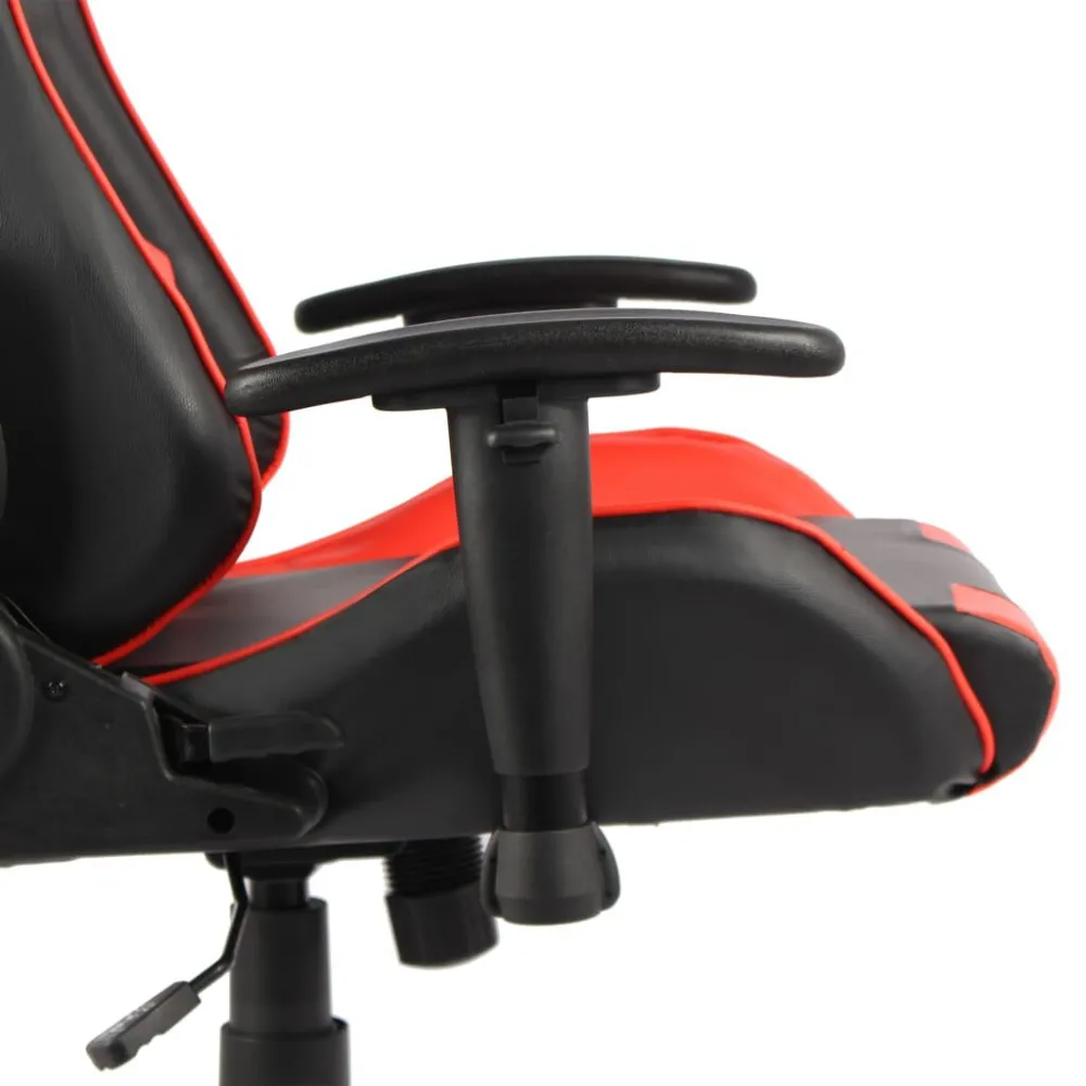 Sedia da Gaming Girevole Rossa PVC