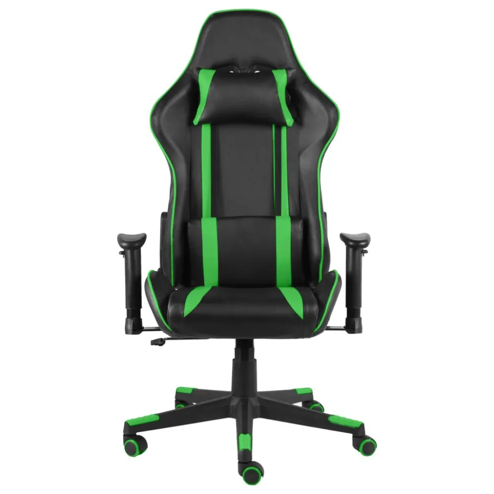 Sedia da Gaming Girevole Verde PVC
