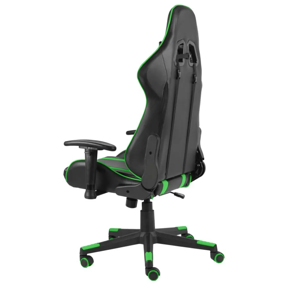 Sedia da Gaming Girevole Verde PVC