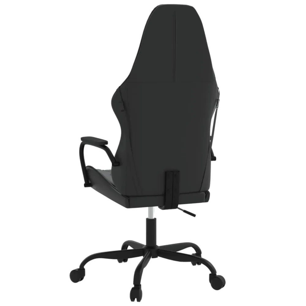 Sedia da Gaming Massaggiante Nera Similpelle