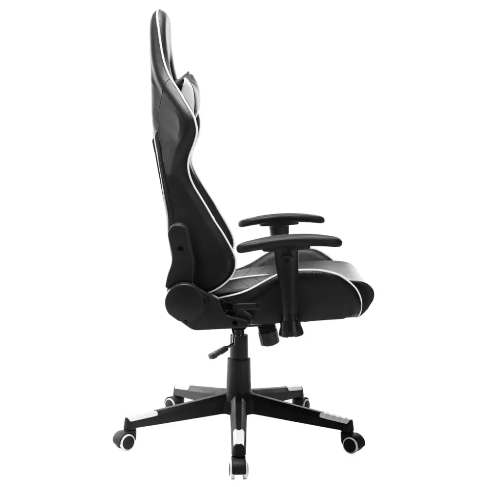 Sedia da Gaming Nera e Bianca Similpelle