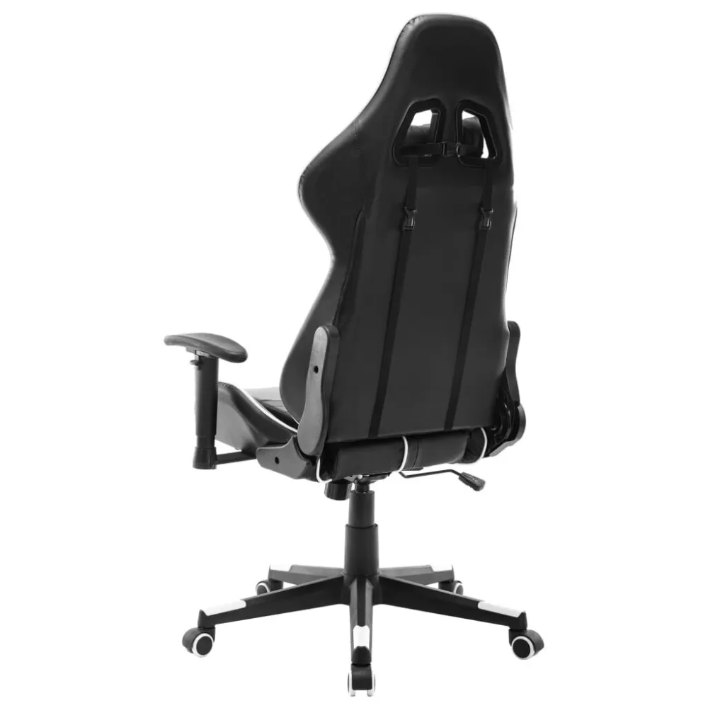 Sedia da Gaming Nera e Bianca Similpelle