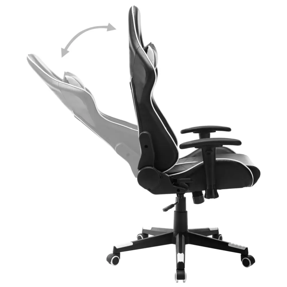 Sedia da Gaming Nera e Bianca Similpelle