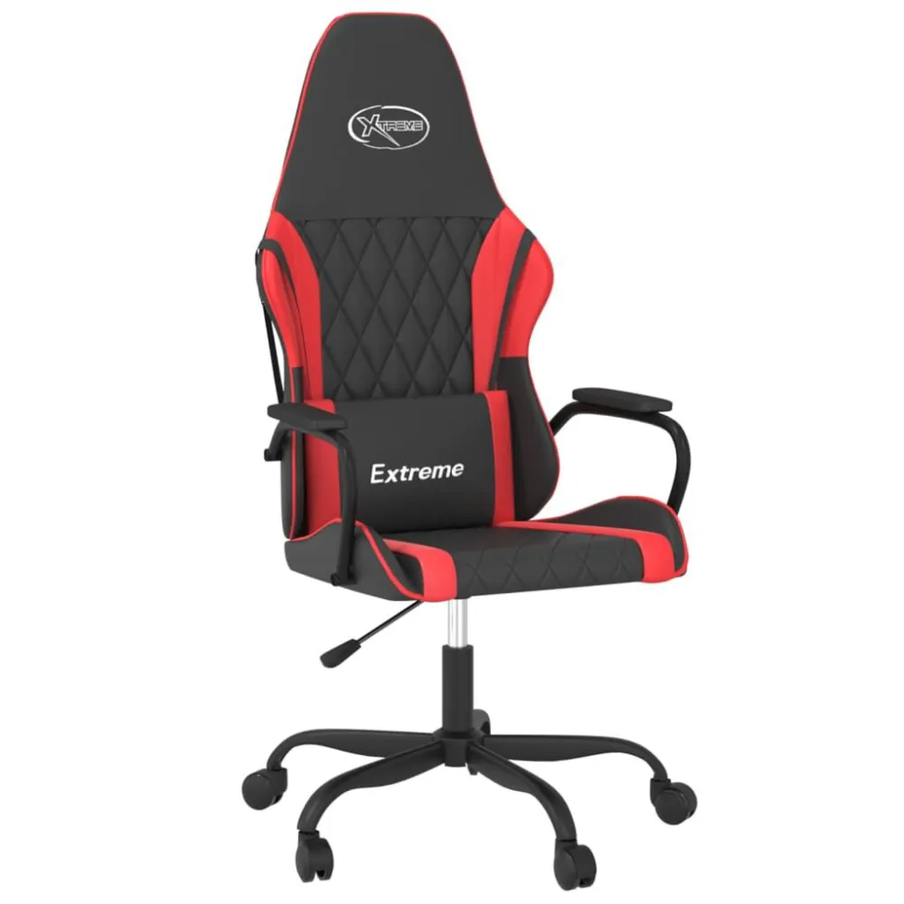 Sedia da Gaming Nera e Rossa Similpelle
