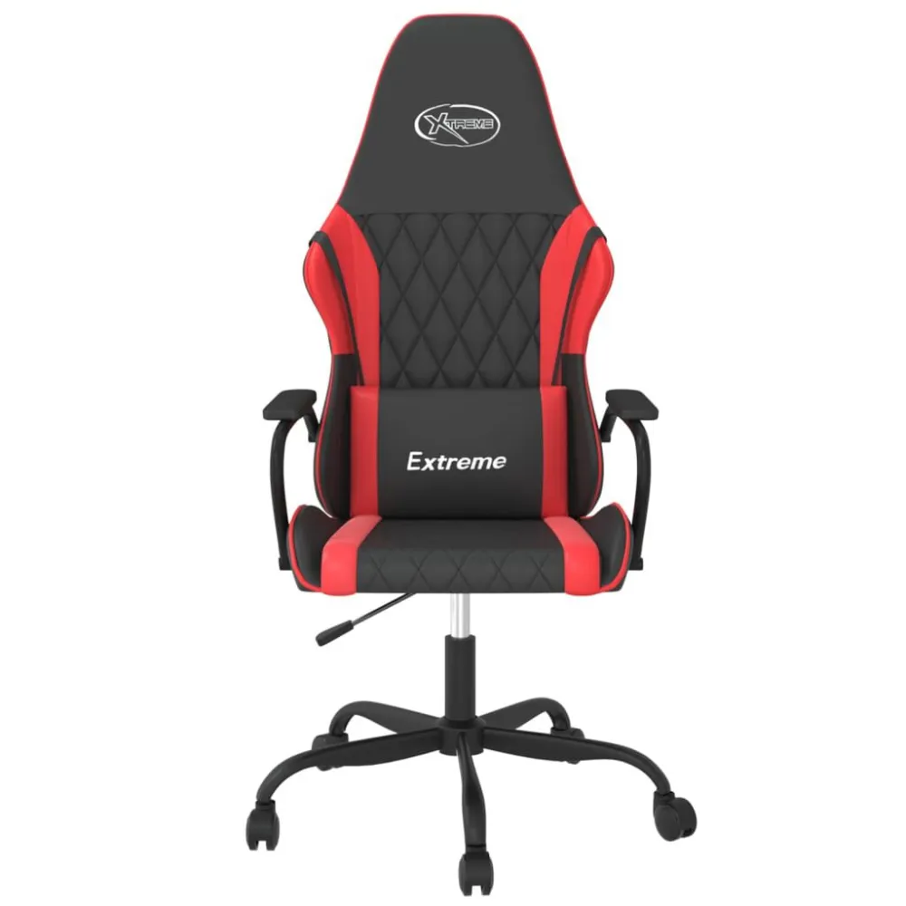 Sedia da Gaming Nera e Rossa Similpelle