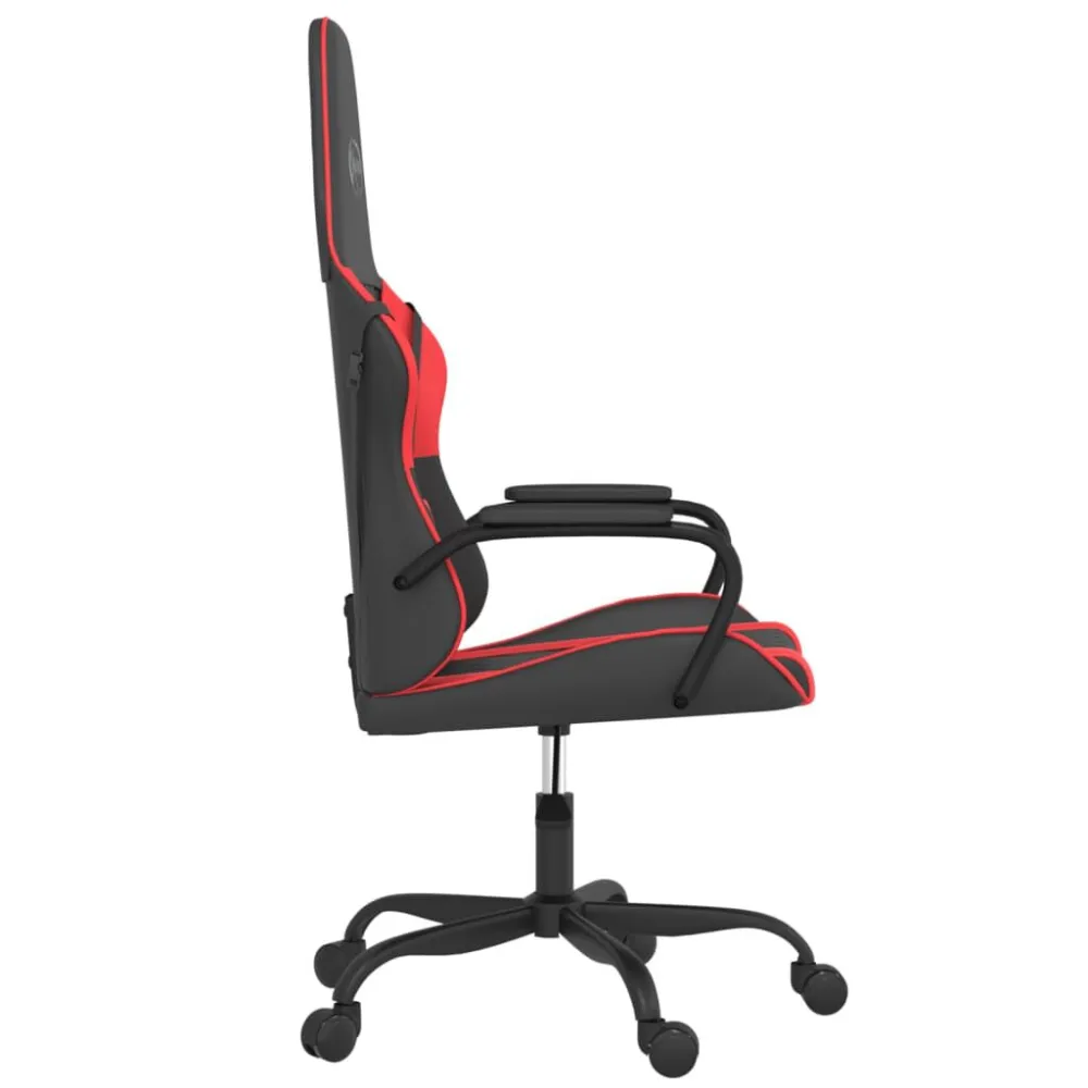 Sedia da Gaming Nera e Rossa Similpelle