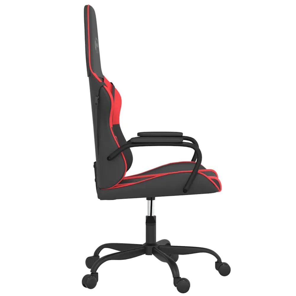 Sedia da Gaming Nera e Rossa Similpelle