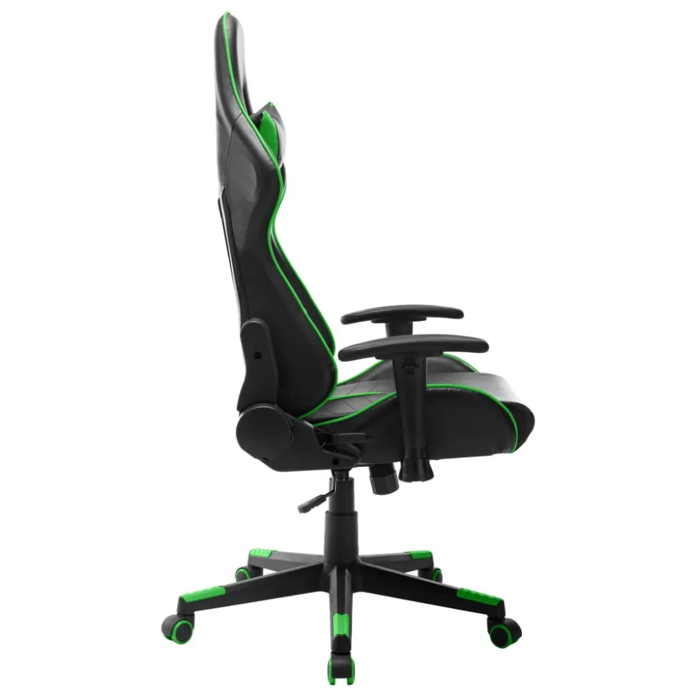 Sedia da Gaming Nera e Verde Similpelle