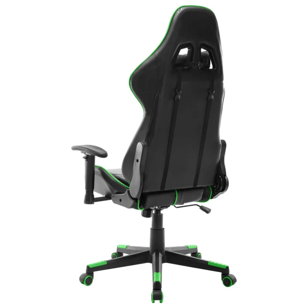 Sedia da Gaming Nera e Verde Similpelle