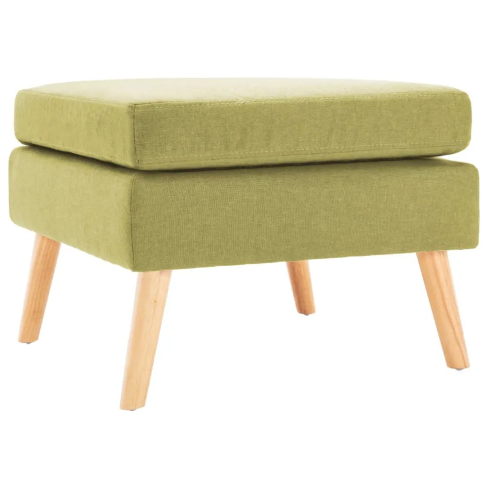 Poggiapiedi Verde Tessuto