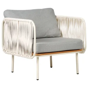 Pouf Portaoggetti Poltrona da giardino SENISE Grigio