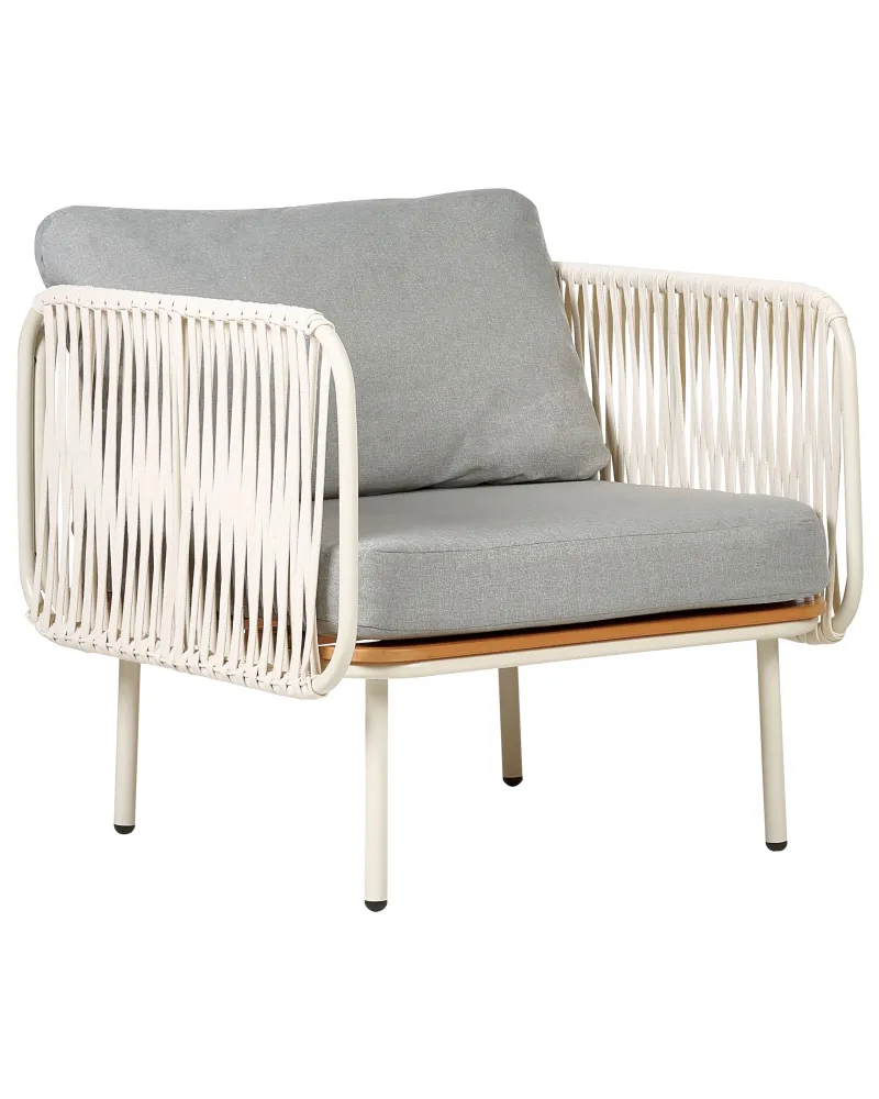 Pouf Portaoggetti Poltrona da giardino SENISE Grigio