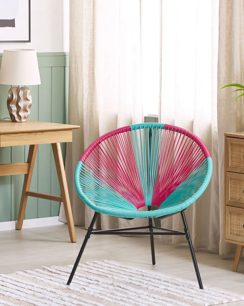 Pouf Portaoggetti Sedia da giardino ACAPULCO Turchese