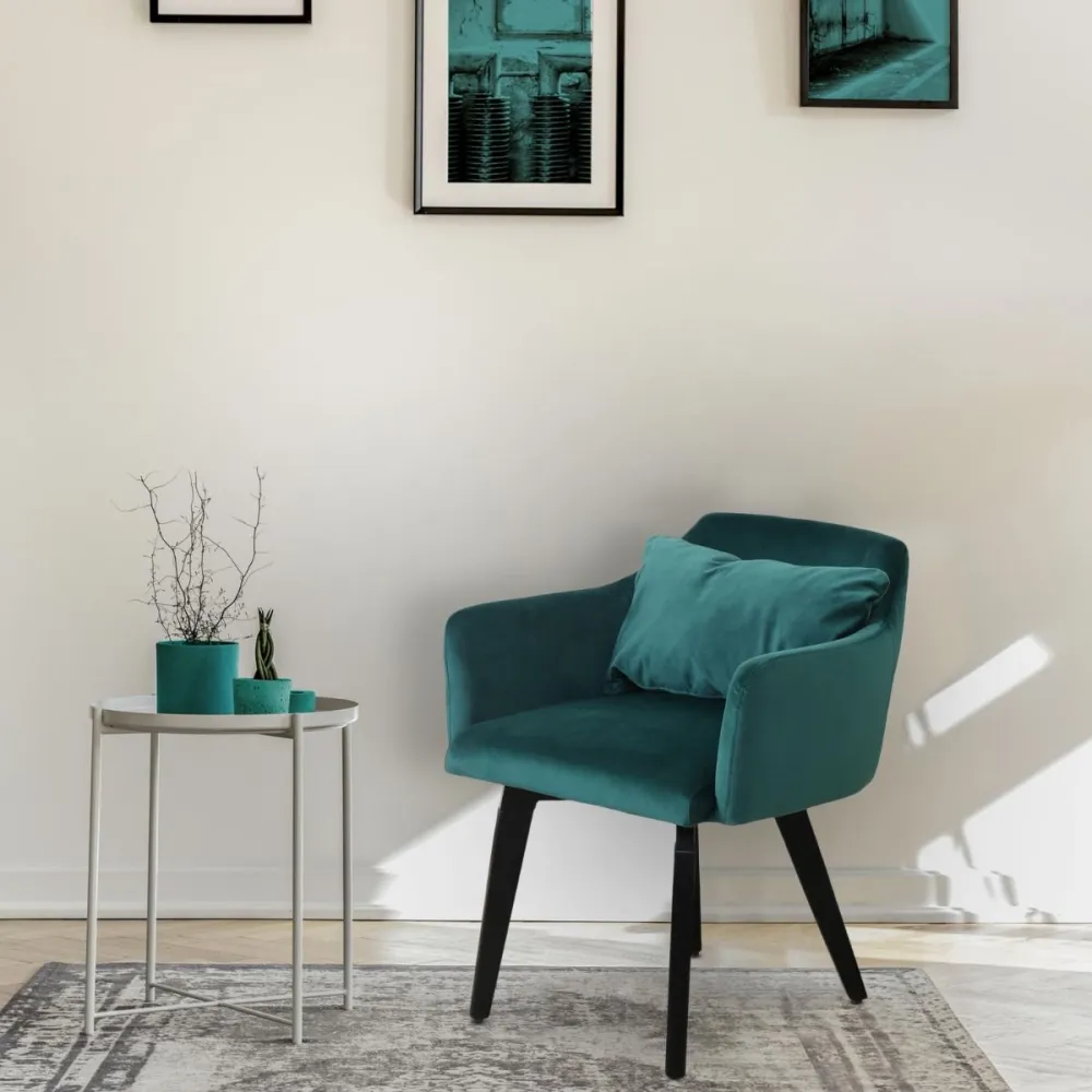 Pouf Portaoggetti Set di 20 sedie / poltrone Gybson Velluto verde