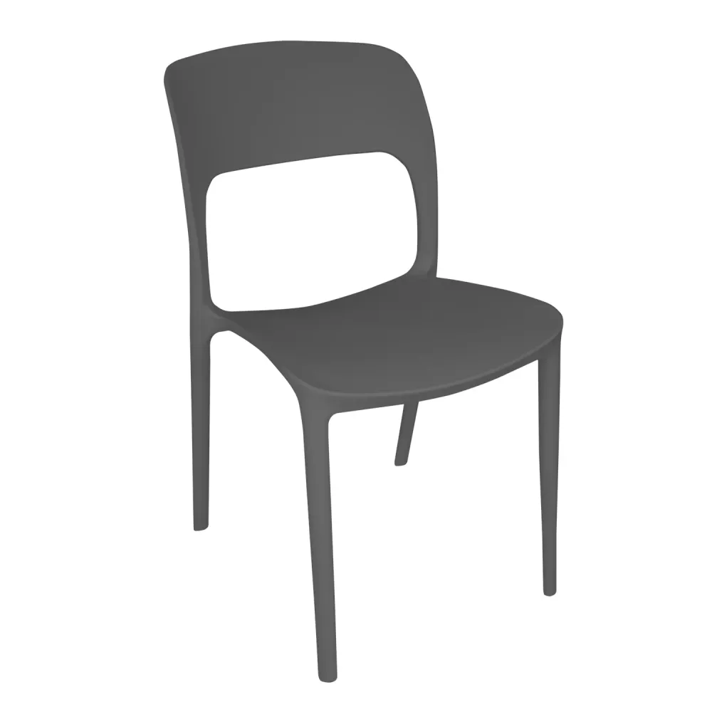 VESTIAMO CASA - Sedia Polipropilene Grigia h82x41x56,5 cm