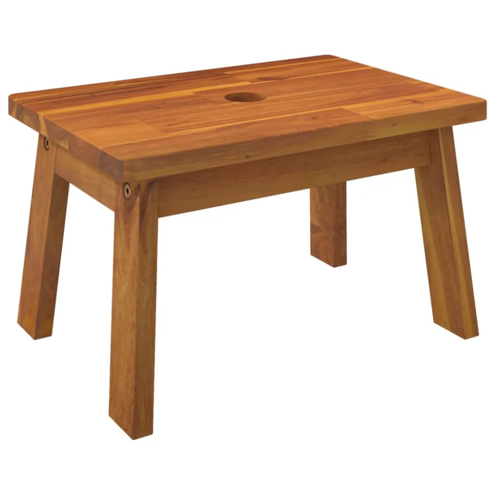 Sgabello 38x26x22 cm Legno Massello di Acacia