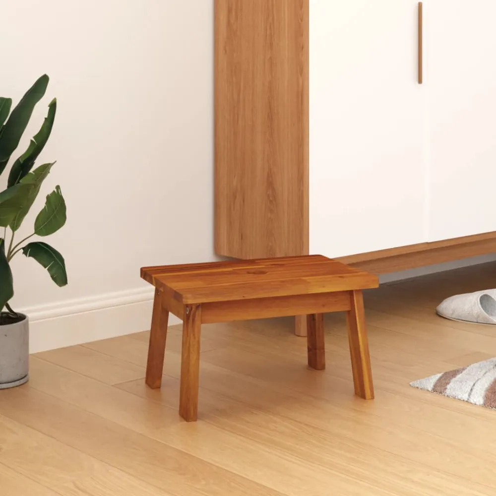 Sgabello 38x26x22 cm Legno Massello di Acacia