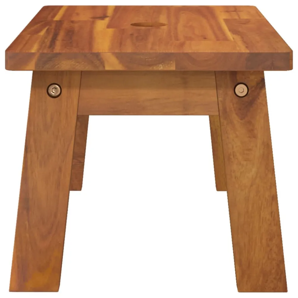 Sgabello 38x26x22 cm Legno Massello di Acacia