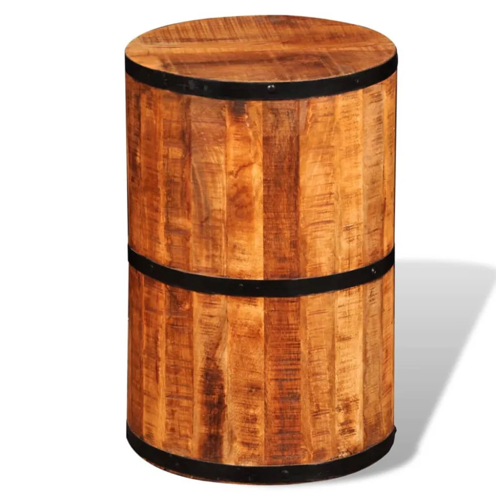 Sgabello da Bar Legno di Mango Grezzo