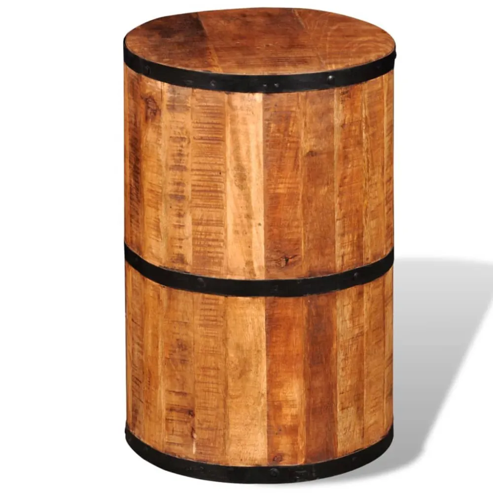 Sgabello da Bar Legno di Mango Grezzo