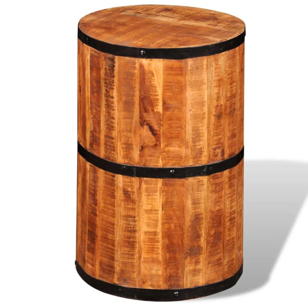 Sgabello da Bar Legno di Mango Grezzo
