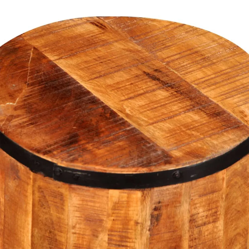 Sgabello da Bar Legno di Mango Grezzo