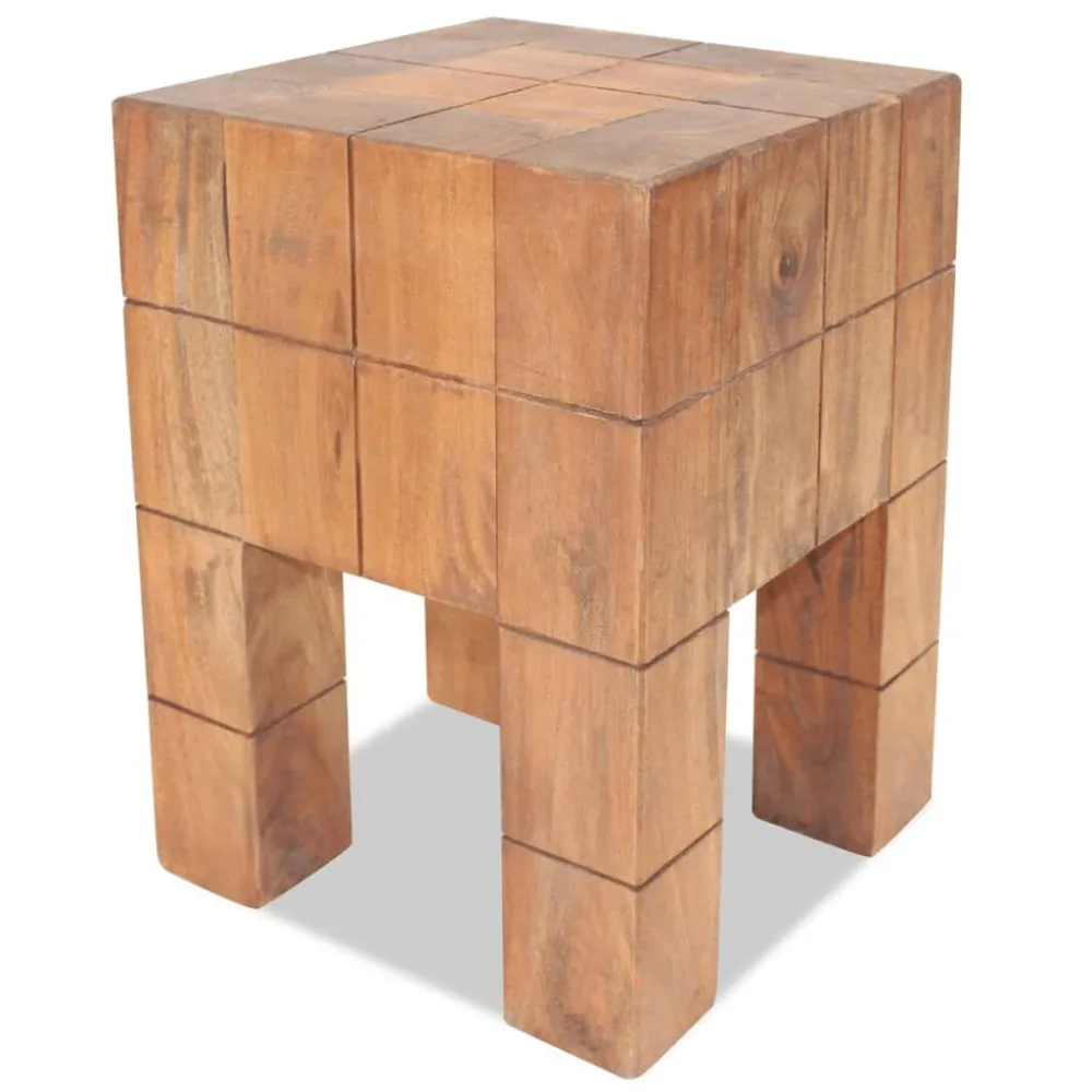 Sgabello Legno Massello di Mogano
