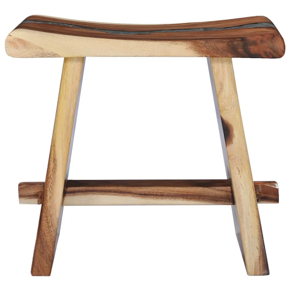 Sgabello Legno Massello di Suar e Poliresina