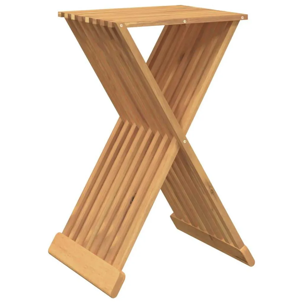 Sgabello Pieghevole 40x32,5x70 cm Legno Massello di Teak