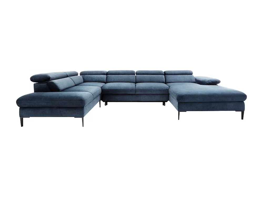 Sedia Ergonomica Divano letto Angolo destra panoramico Velluto Blu notte SEPINA Pascal Morabito