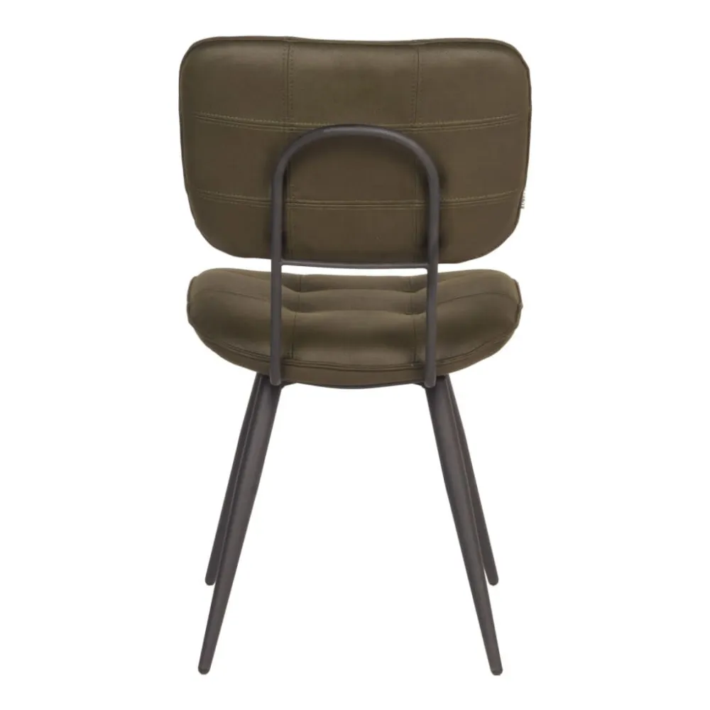 LABEL51 Sedie da Pranzo 2 pz Gus 49x60x87 cm Militare