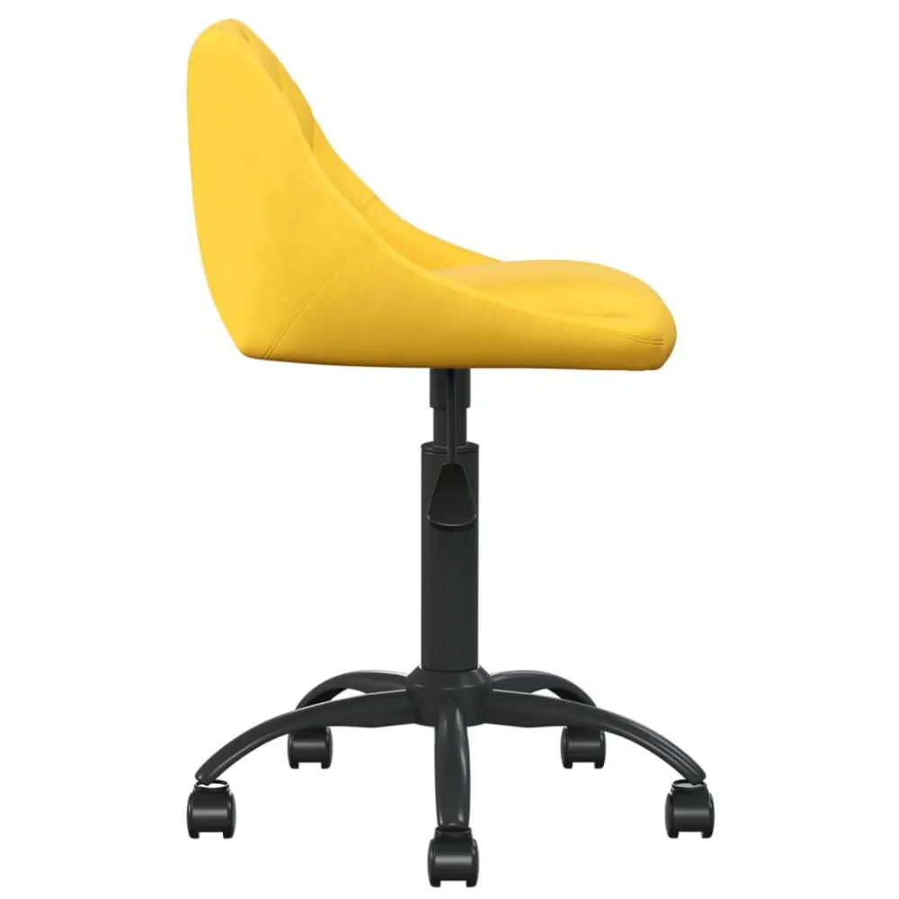 Sedia da Pranzo Giallo Senape Velluto