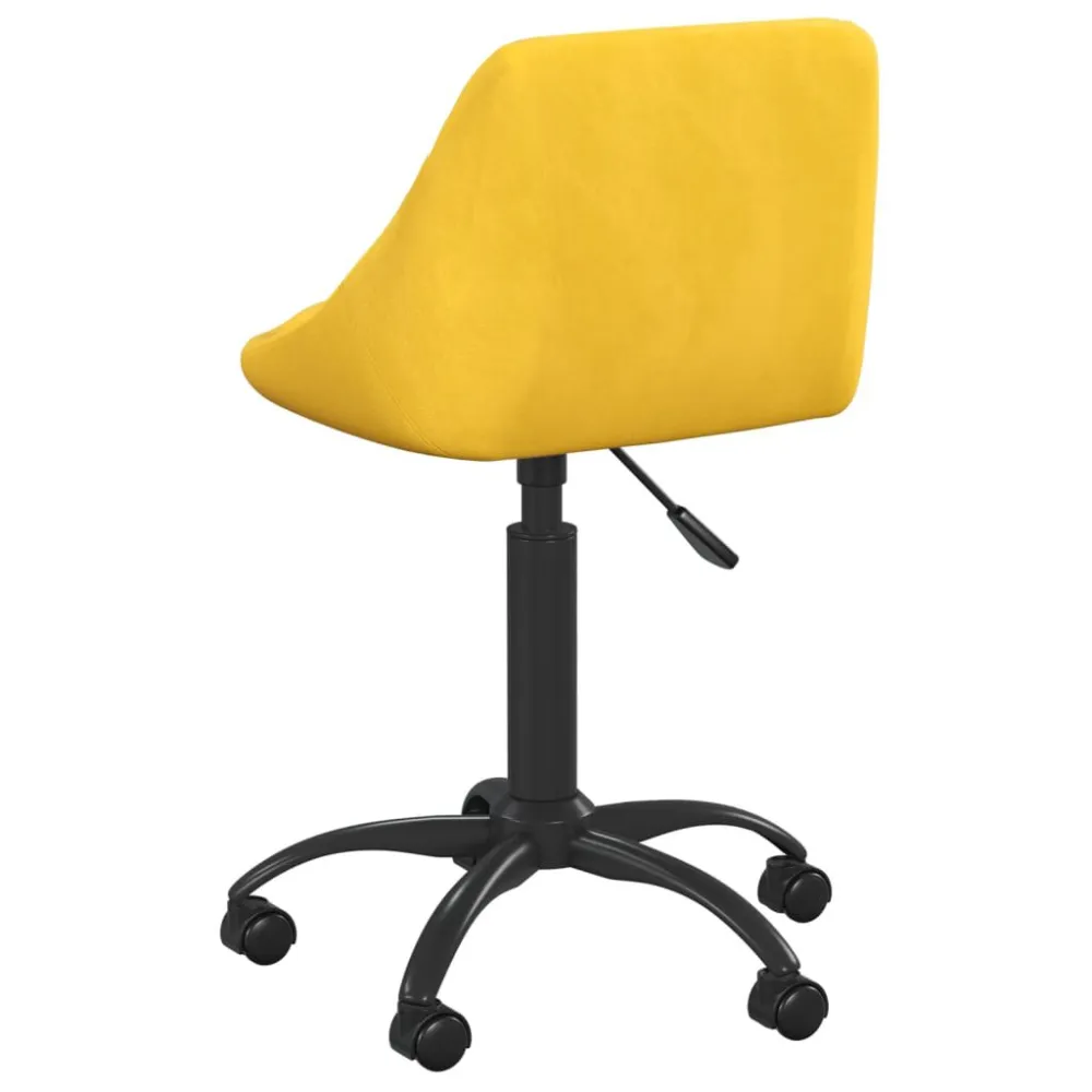Sedia da Pranzo Giallo Senape Velluto