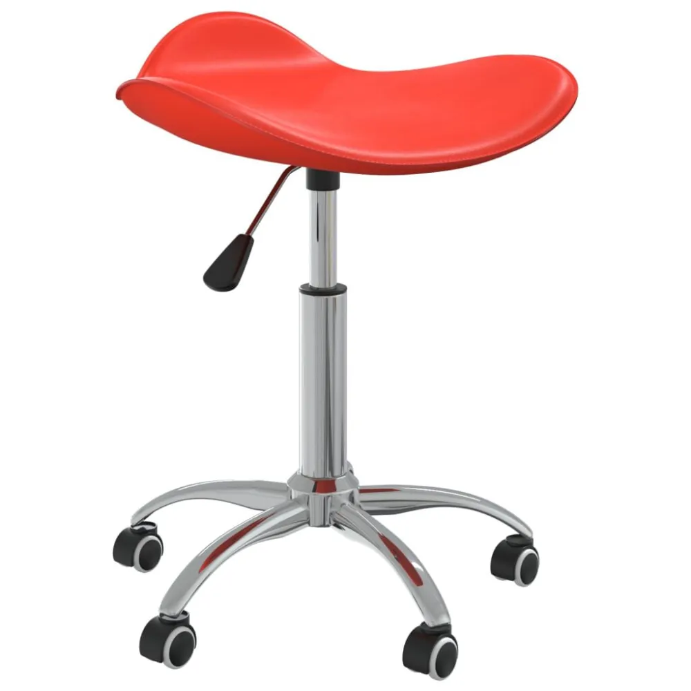 Sedia da Pranzo Girevole Rosso Similpelle