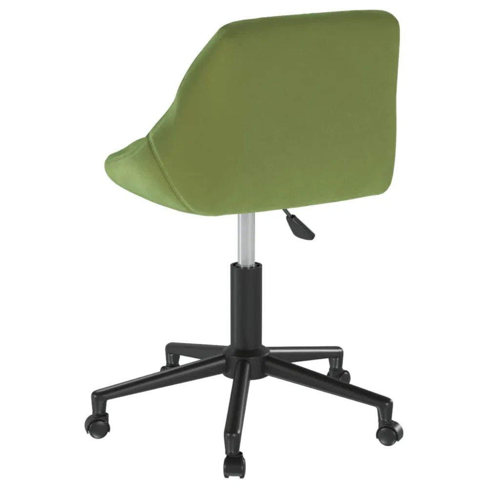 Sedia da Pranzo Girevole Verde Chiaro Velluto