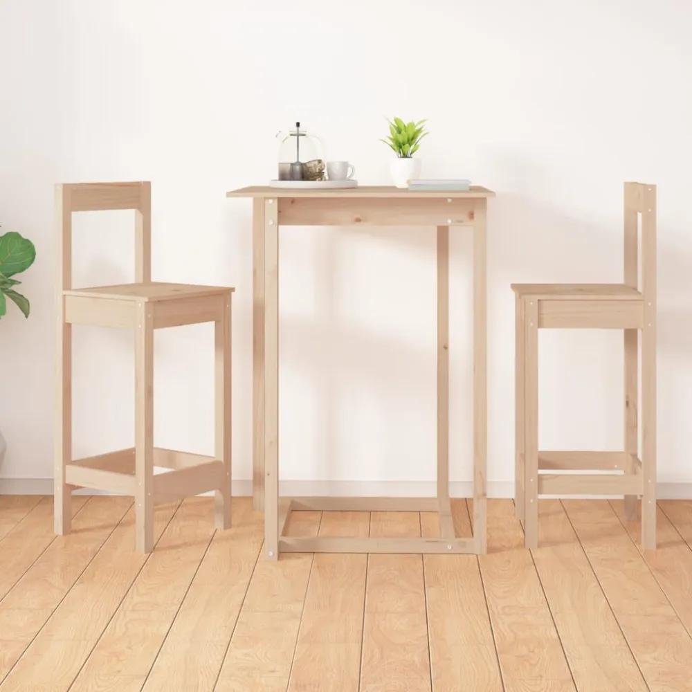 Sedie da Bar 2 pz 40x41,5x112 cm Legno Massello di Pino