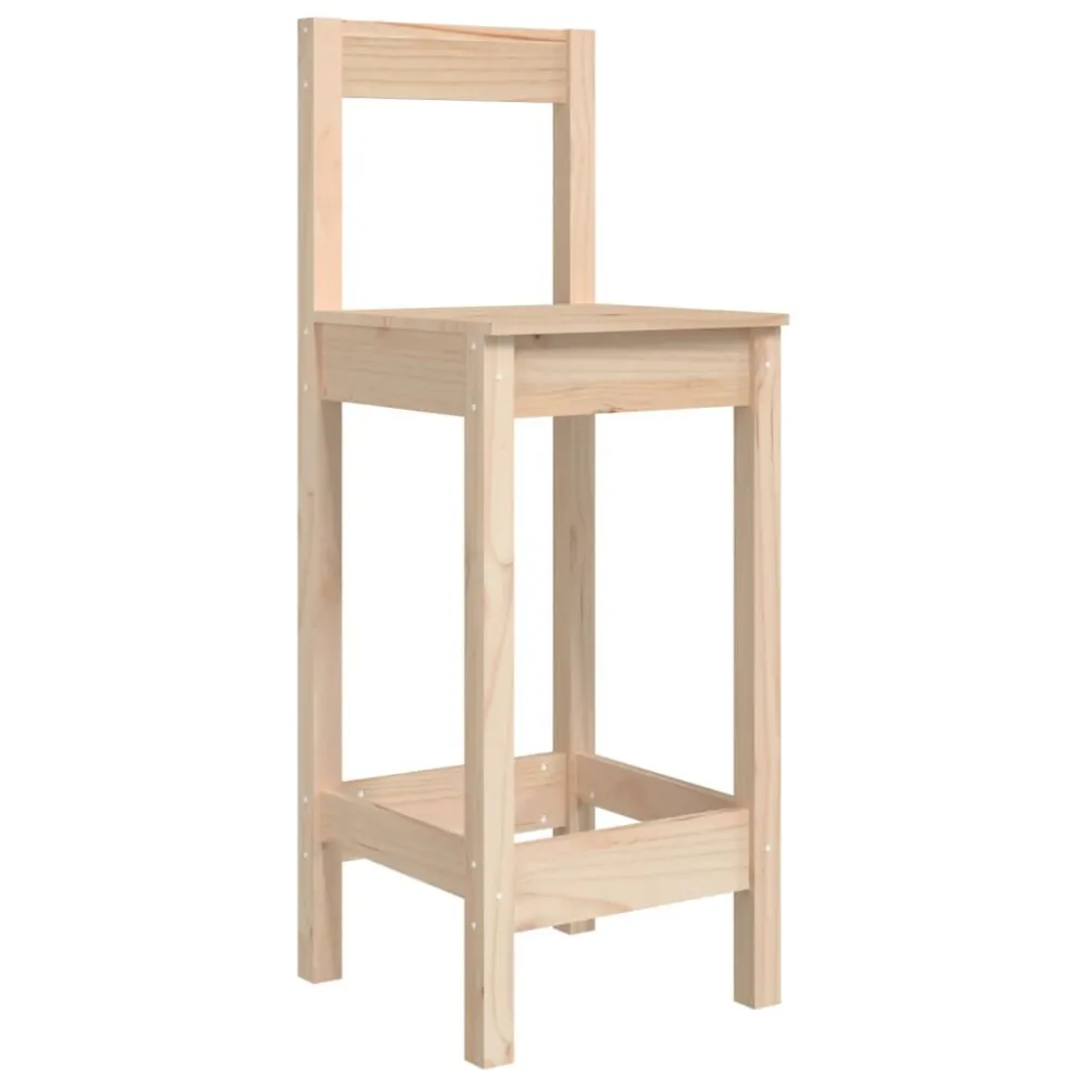 Sedie da Bar 2 pz 40x41,5x112 cm Legno Massello di Pino