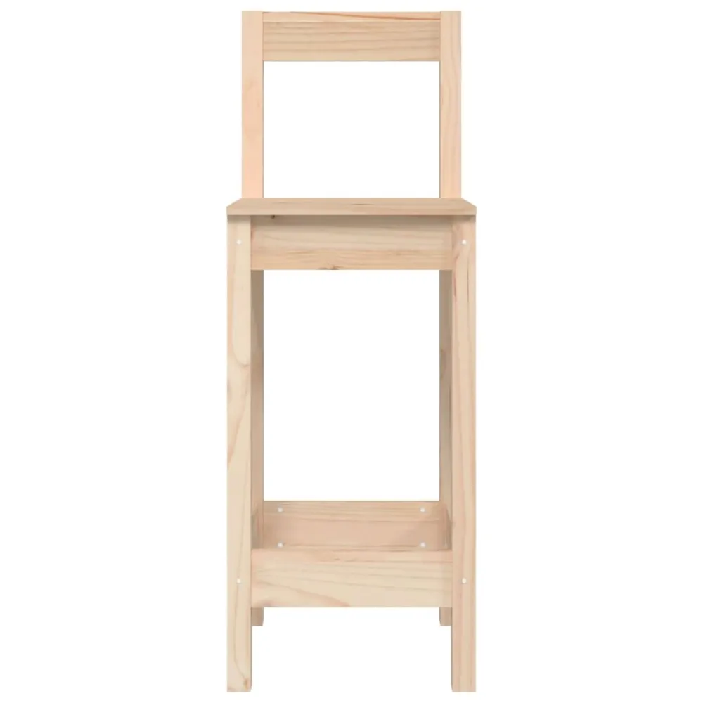 Sedie da Bar 2 pz 40x41,5x112 cm Legno Massello di Pino