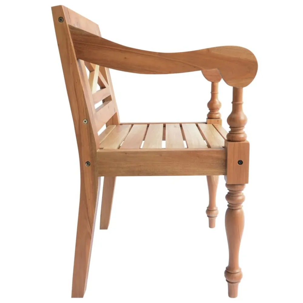 Sedie Batavia 2 pz Marrone Chiaro Legno Massello di Mogano