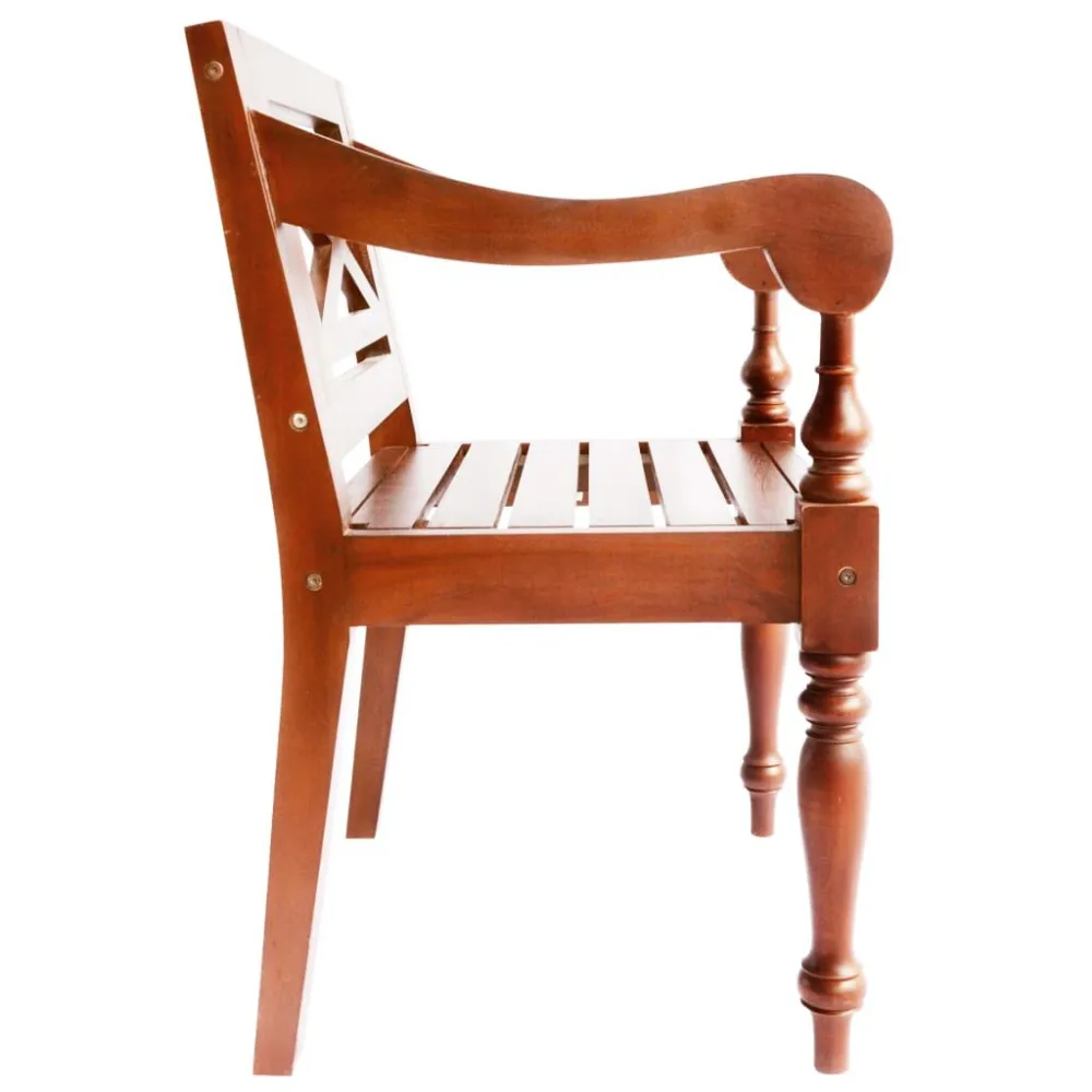 Sedie Batavia 2 pz Marrone Scuro Legno Massello di Mogano