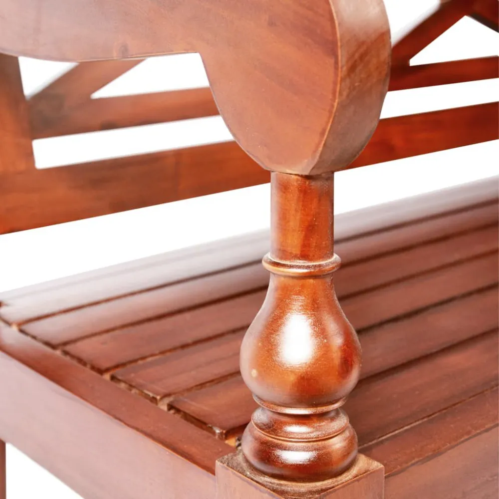 Sedie Batavia 2 pz Marrone Scuro Legno Massello di Mogano