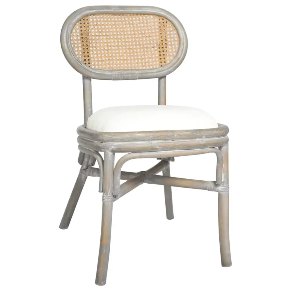 Sedie per Sala da Pranzo 2 pz Grigie Tela