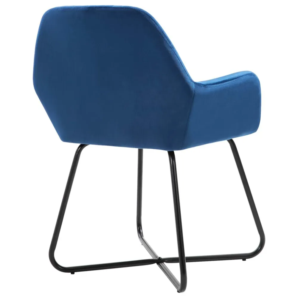 Sedie da Pranzo 2 pz Blu Velluto