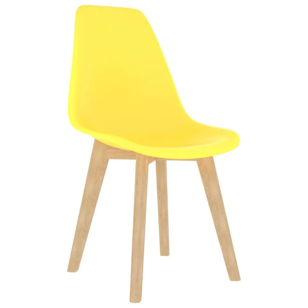 Sedie da Pranzo 2 pz Gialle Plastica