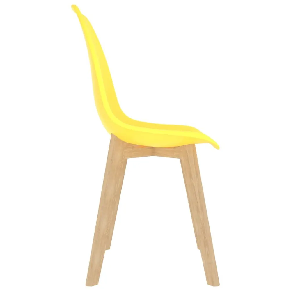 Sedie da Pranzo 2 pz Gialle Plastica