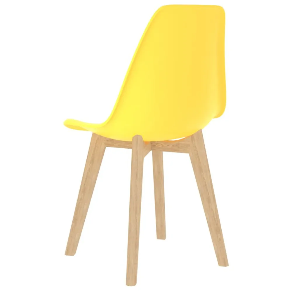 Sedie da Pranzo 2 pz Gialle Plastica