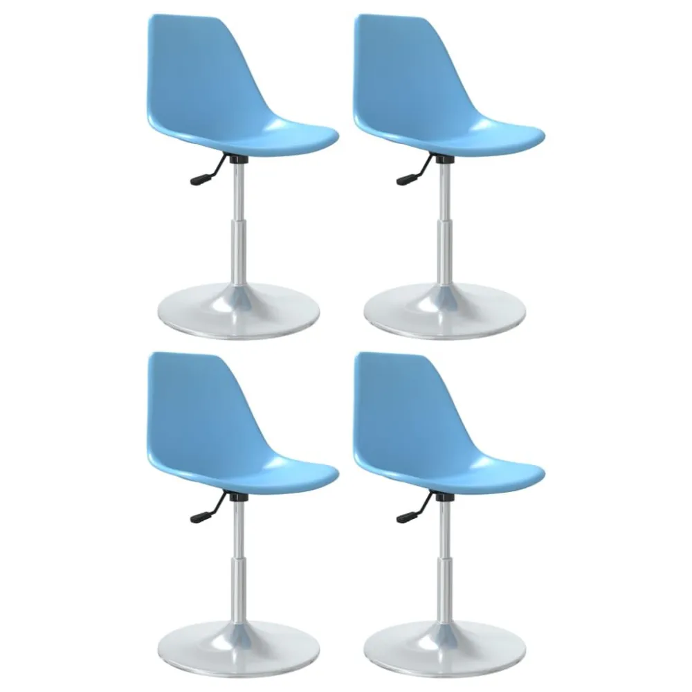 Sedie da Pranzo Girevoli 4 pz Blu PP