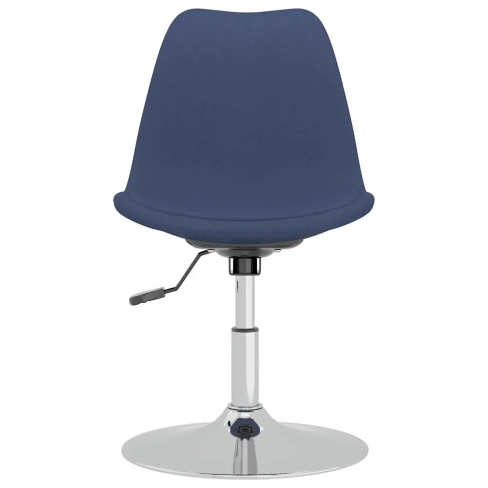 Sedie da Pranzo Girevoli 4 pz Blu Tessuto